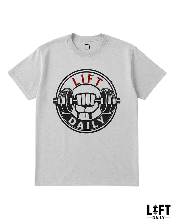 Lift Daily Logo Strength Gym T-Shirt – Grey
