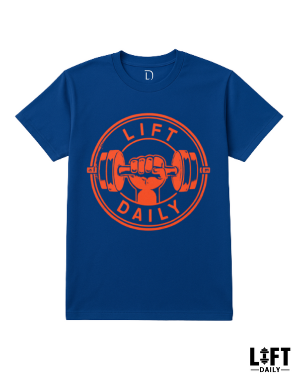 Lift Daily Logo Strength Gym T-Shirt – Blue